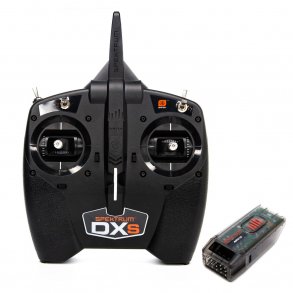 DXS, 2,4GHz sender og AR410 modtager fra Spektrum.