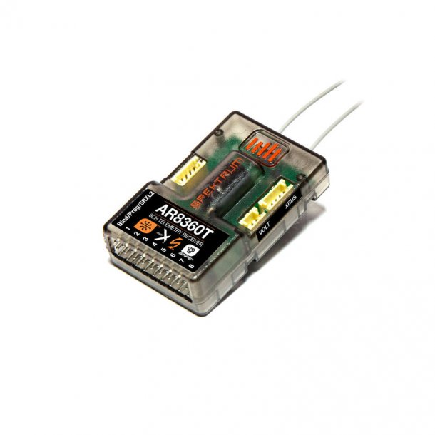 Spektrum AR8360T DSMX 8-kanals Variometer og AS3X telemetrimodtager, 2,4GHz.