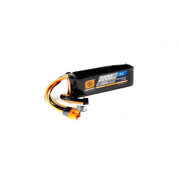 2200mAh 3S 9.9V Smart LiFe ECU Battery Pack: Universal Receiver, IC3. BESTILLINGSVARE.