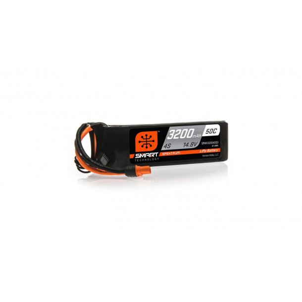 14.8V 3200mAh 4S 50C Smart LiPo Battery: IC3.