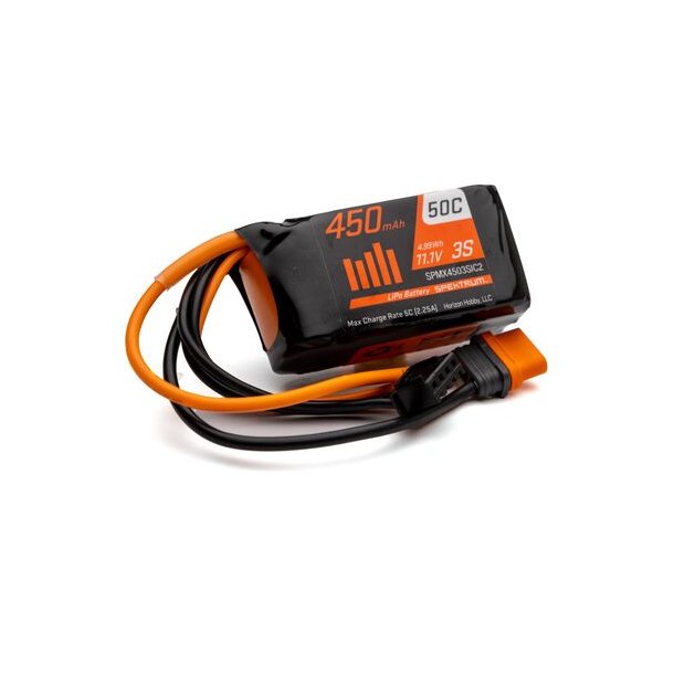 11.1V 450mAh 3S 50C LiPo Battery: IC2