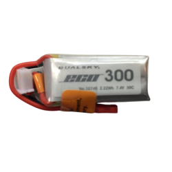 Dualsky LiPo batteri, 300mAh-2s, 30C