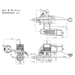 OS GT15 2-takt Bensinmotor, 14,95ccm.