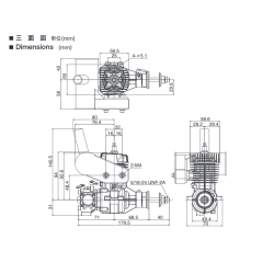 OS GT22 2-takt Bensinmotor, 22ccm