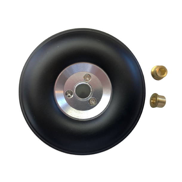 Hjul med alu. nav, diameter 69mm, 1 stk.