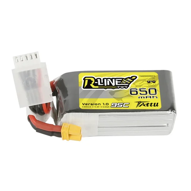TATTU R-Line 650mAh 14.8V 95C 4S Lipo batteri, XT30 stik.