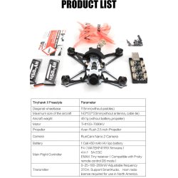 Tiny Hawk Freestyle II, FPV Quadcopter (BNF til FrSky D8).