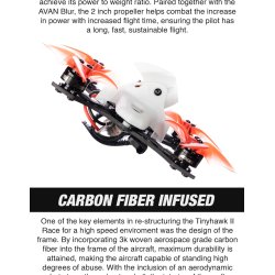 Tiny Hawk II RACE, FPV Quadcopter (BNF til FrSky D8).