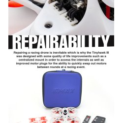 Tiny Hawk 3, FPV Quadcopter (BNF til FrSky D8).