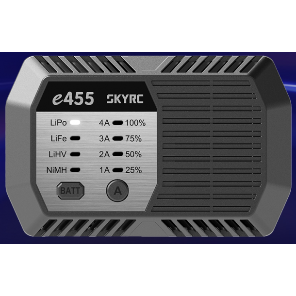SkyRC e455 AC lader med 1 kanal. 1 x 50W.