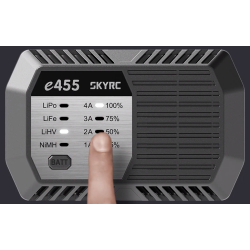 SkyRC e455 AC lader med 1 kanal. 1 x 50W.