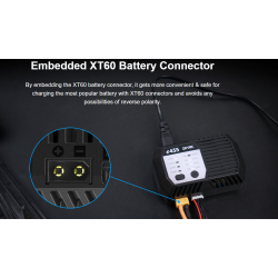 SkyRC e455 AC lader med 1 kanal. 1 x 50W.