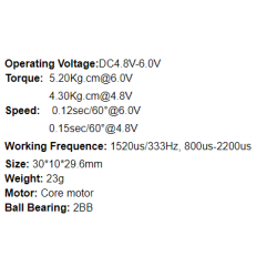 KST DS135MG 5.2kg/cm@6V