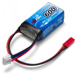 Li-Po Batteri 2S 7,4V 600mAh 25C JST.