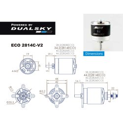 Dualsky ECO 2814C V2, 970KV