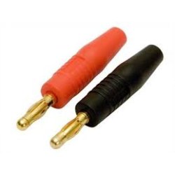 4 mm bananstik, sort og rd