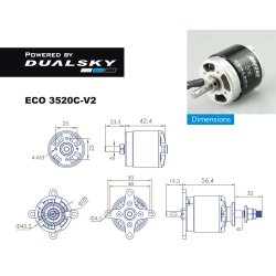 Dualsky ECO 3520C V2, 820KV