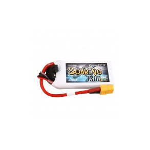 Gens Ace G-Tech Soaring 1300mAh 7.4V 30C Lipo batteri med XT60 stik.