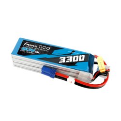 Gens ace 3300mAh 22.2V 45C Lipo batteri, EC5 stik.