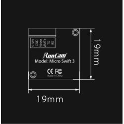 RunCam Micro Swift 3 V2 FPV kamera med 2,3mm linse.