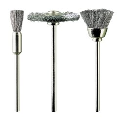 3 assorted steel brushes