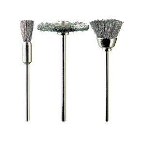 3 assorted steel brushes