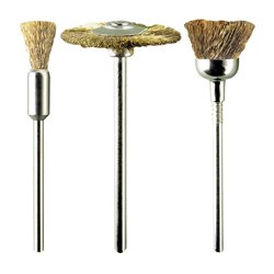 3 assorted brass brushes