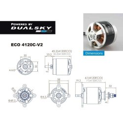 Dualsky ECO 4120C V2, 500KV