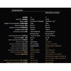 Dualsky GA4000 V2, 210KV / 180KV